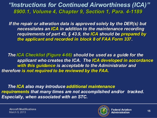 instructions for continued airworthiness form